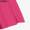 VONDA Summer Sets Women Short Sleeve Ruffled Tops and Mini Skirts Suits Outfits