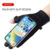 Loogdeel Skiing Gloves Two-Finger Cut Waterproof Warm Touch Screen Non-Slip for Snowboard Snow Skiing Outdoor Sports Men