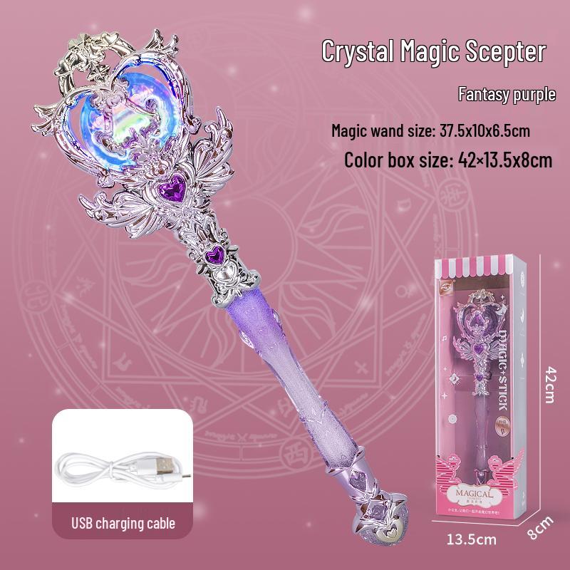 Enchanted Fairy Wand: Dreamy Luminous Scepter for Girls - Elsa Princess Lightsaber
