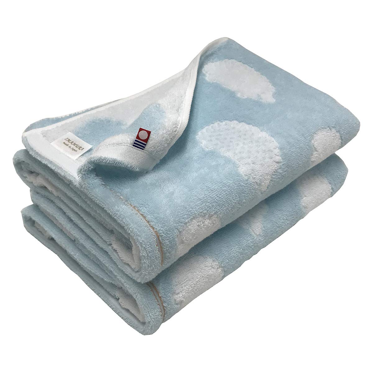 

Imabari Towels, Set of 2 Bath Towels [Brand Certified], 60x120cm, Blue, Hedgehog Print, Cute, Fluffy, Absorbent, Quick-Drying (2 Blue Towels)