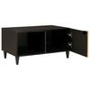 Coffee Table Black and Gold 80 x 50 x 40 cm Engineered Wood