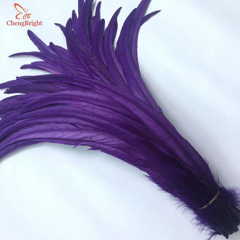 Chengbright Whole 100pcs 30-35cm Natural Rooster Tail Feathers For Decoration Craft Feather Christma Diy Pheasant Feather
