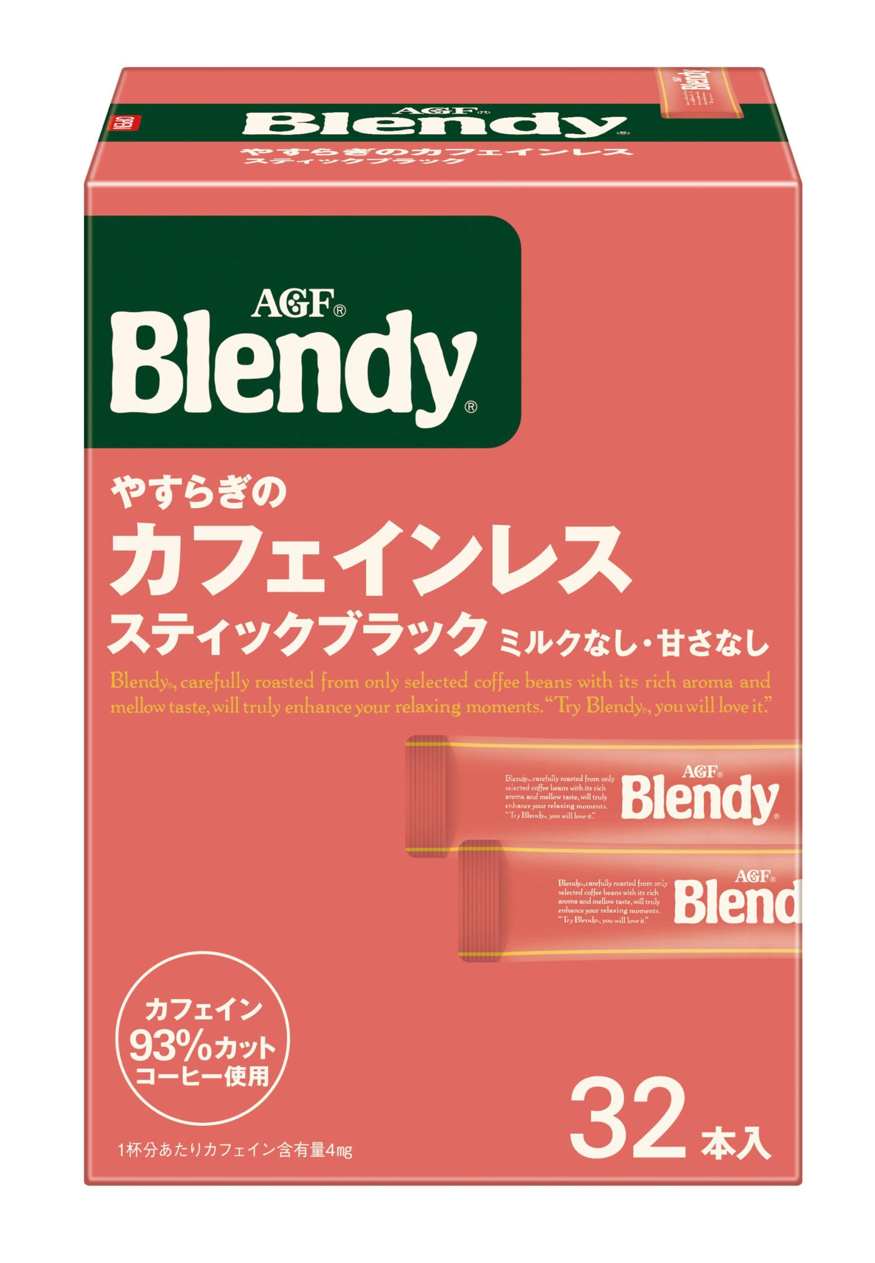 

AGF Blendy Stick Relaxing 32 Sticks Black, Decaffeinated, [Stick Coffee] [Water-Soluble]