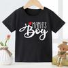 Mamas Boy Letter Kids Tshirt  Euroamerican Fashion Letterprinted Childrens Tshirt for Boys Girls Summer Polyester Fabric