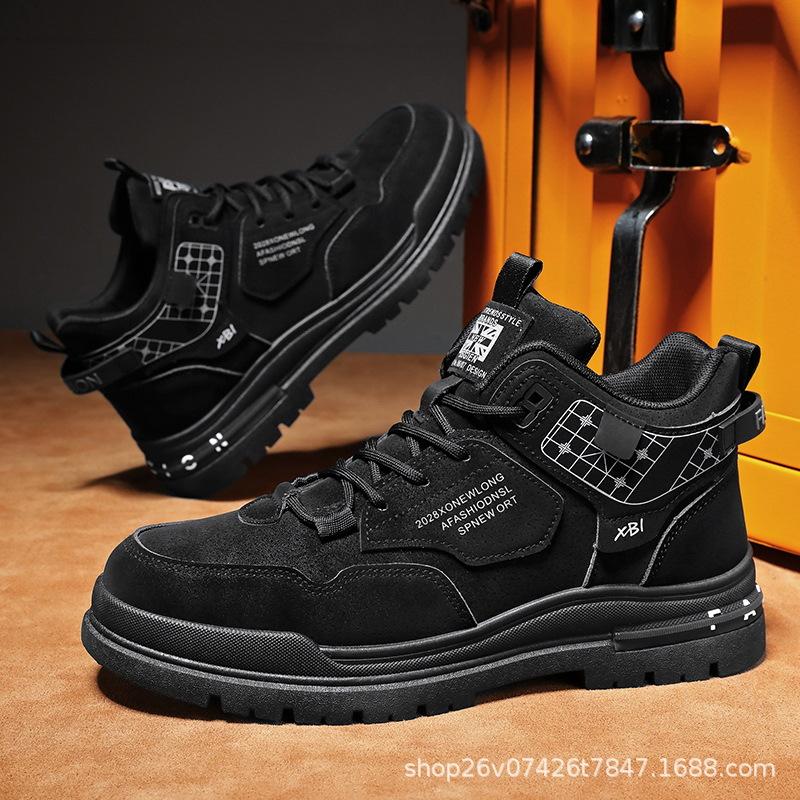 

Весенняя мужская обувь, новые дышащие высокие рабочие туфли, мужская трендовая универсальная нескользящая спортивная и любительская обувь для сноуборда, обувь для страхования труда 39