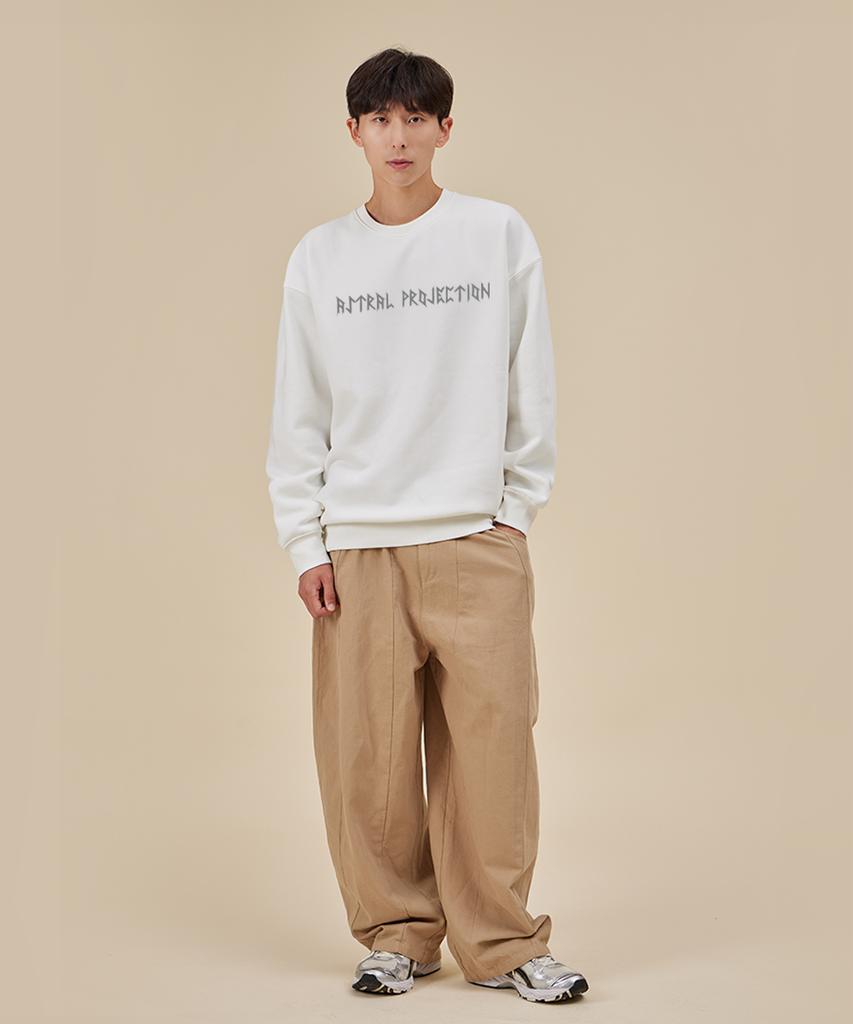 ASTRAL PROJECTION Ancient Monk Loose Fit Sweatshirt_White