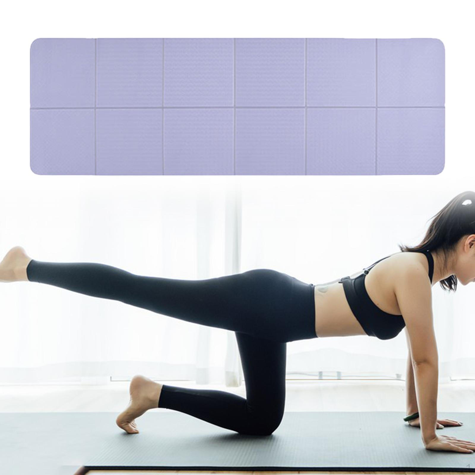 

Коврик для йоги для тренировок, двухсторонний, складной, для дома