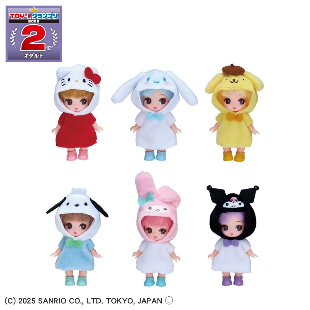 Takara Tomy Puppe Petit Sanrio Charaktere Kollektion Rollenspiel Spielzeug für 3+ Jahre Licca-chan Licca-chan Anziehpuppe