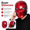 Máscara de Capucha Roja Portátil Arkham-Knight Gothan Halloween Cosplay Resina Mate Cos Máscara de Demonio de Fuego Accesorio