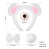 Adults Kids Plush Cartoon Animal Bear Headband Tail Tie Birthday Party Cosplay Costume Accessories Christmas Halloween Headwear