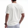 Herenlos V-hals Henley T-shirt met zak en korte mouwen.