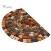 Decorative Entryway Rug Floor Mat Semicircle 3D Illusion Non-Slip Accent Home Decor Living Room Bedroom Fade-Resistant Area
