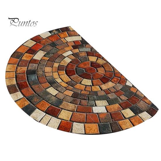 Decorative Entryway Rug Floor Mat Semicircle 3D Illusion Non-Slip Accent Home Decor Living Room Bedroom Fade-Resistant Area