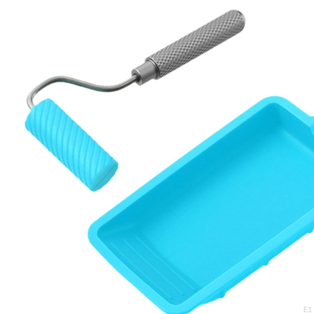 Farbroller-Set Malzubehör Hohe Dichte Wiederverwendbar Praktisch Professionell mit Farbwanne für