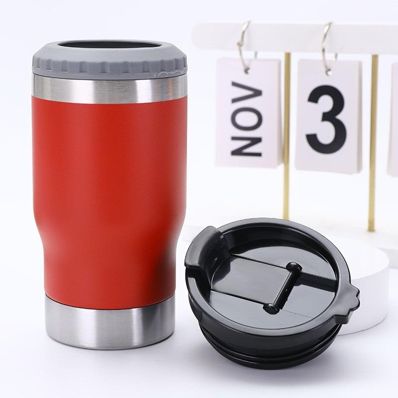 14oz Beer Mug Thermos Cup with Bottom Bottle Opener Stainless Steel Insulated Cup Portable Cold&Hot Storage Tank for Camping