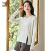 Women's Round Neck Split Knit Sweater