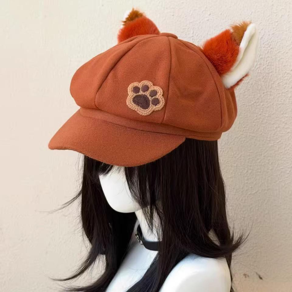 Judy Rabbit Cosplay: Lop-Eared Plush Beret with Octagonal Hat and Versatile, Sweet Personality
