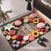 3D Flower Carpet Irregular Flower Shaped Water Absorbing Quick Drying Floor Mat Dirt Resistant and Wear-resistant Foot Mat