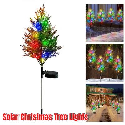 Solar Tree Lights Garden Outdoor Waterproof Yard Christmas Decor Pine Lights for Patio Lawn Pathway Yard Patio Lighting