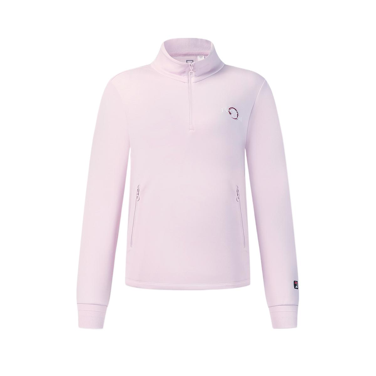 

Fila Tennis Series Stand Collar Long Sleeve Pullover Solid Color Sweatshirt Women sweatshirt A11W613220F-PU M