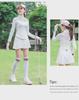 Women's Golf Outfit: Spring & Autumn Long-Sleeve T-Shirt with Short Lace Skirt, Korean Style, Slim Fit Sportswear