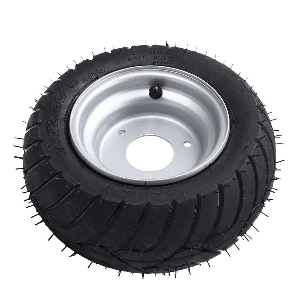 13x5.00 6 13 5.00 6 Tire 6 Inch Anti Slip Tire and Wheel Assembly with Rim for ATV Quad Off Road Go Kart Golf Cart Mini