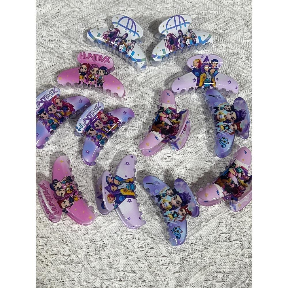Kinder Heiß Kpop Dämonenjägerin Girlgroup Haarspangen, süße Plastik-Haarnadeln, Mädchen Seitenclips, Haaraccessoires Geschenke