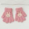 Bear Baby Fluffy Gloves Flower Knitted Mittens Warm Cartoon Pattern Gloves  Kids