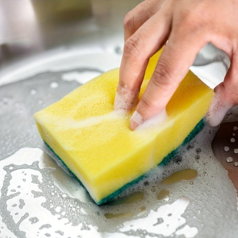 High Absorbency Kitchen Sponges Durable Double-Layer Design Removes Oil and Rust Suitable for Cleaning Utensils and Cookware