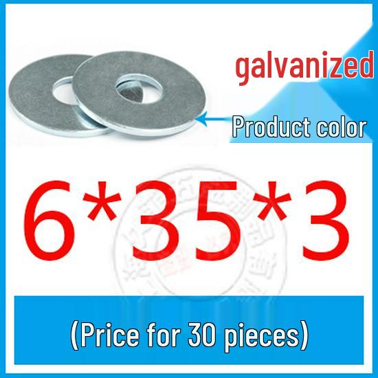 GB96-85 Carbon Steel Galvanized Thickened Oversized Flat Washer, Sizes M3-M20