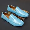 Autumn Spring Mens Loafers Luxury Shoes Leather Green Pink Slip-On Mocasines Hombre Dropshipping  Shoes Men Leather Original