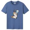 T-shirt a maniche corte da donna in cotone con stampa cartoon, top popolari a mezza manica, T-shirt estiva