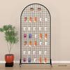 Iron Mesh Floor-Standing Display Rack with Jewelry Hooks