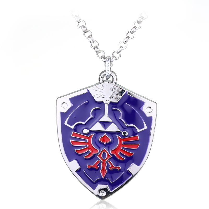 The Legend of Zelda Breath of the Wild Sheikah Eye Triforce Master Sword Hylian Shield Pendant Necklace for Men