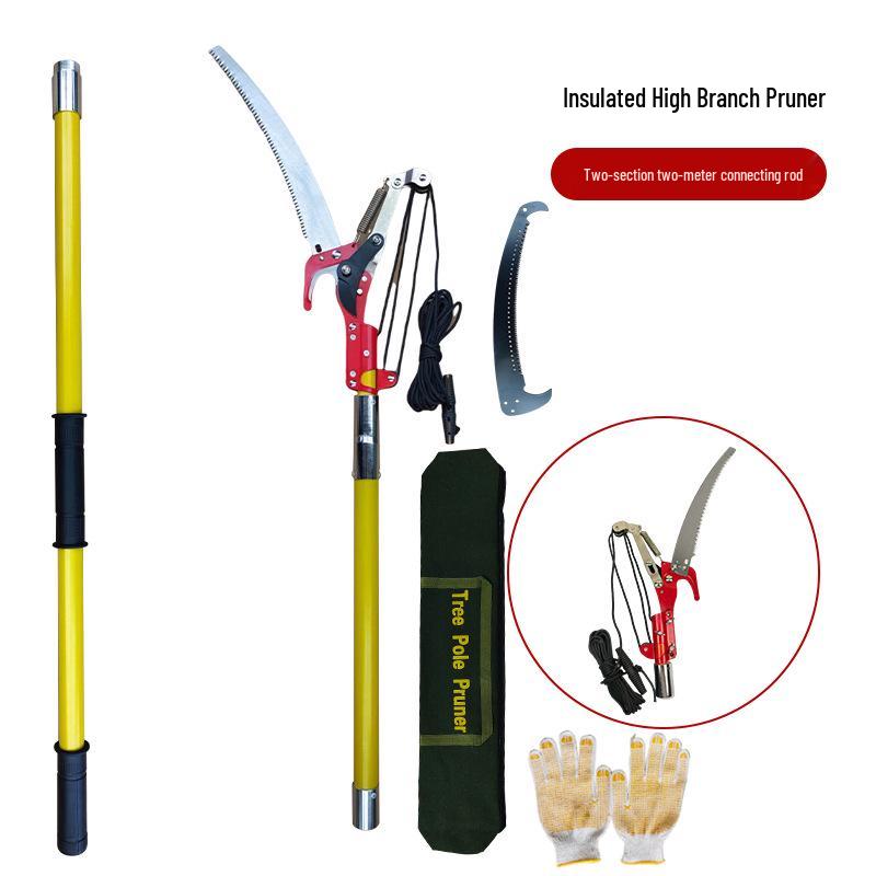 Telescopic High-Altitude Branch Lopper with Pulley, Long Handle Saw  Pruning Shears for Garden  Tree Maintenance.