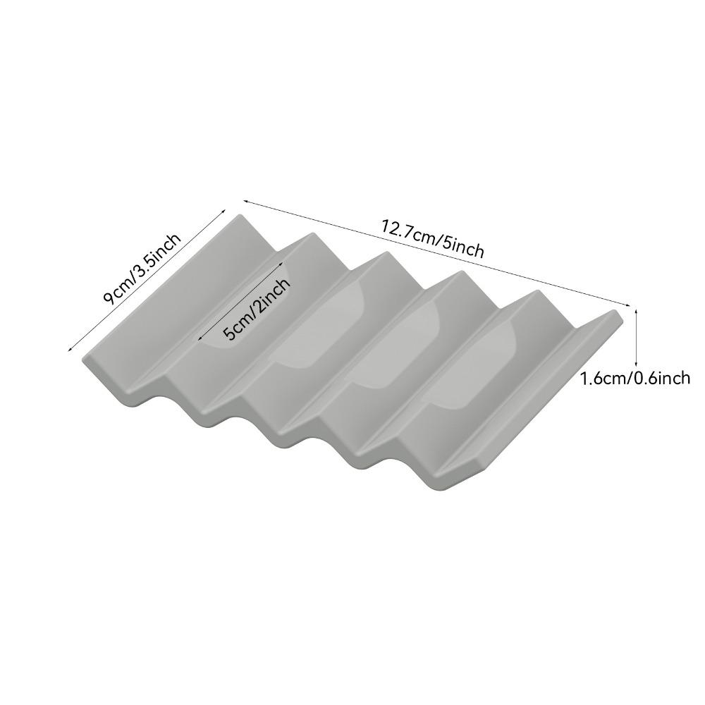 Quick Dry Silicone Soap Dish Wave Drainage Soap Rack Premium Soft Soap Pad Bathroom Sink