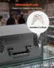 VEVOR Graded Card Case 3 Row 180 PSA Slab Storage Box with Mechanical Lock, Baseball Sports Trading Cards Holder Collector with 12 Dividers