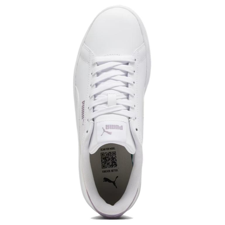 PUMA Smash 3.0 Soft And Comfortable Low top Skateboard Shoes Unisex White Purple 390987-23