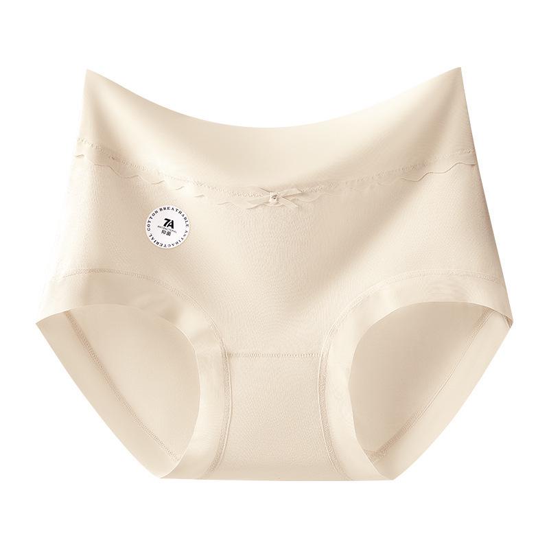 

Женские бесшовные трусики-треугольники с высокой посадкой - хлопок Синьцзянского длинноволокна класса 7А M (80-95 lbs)