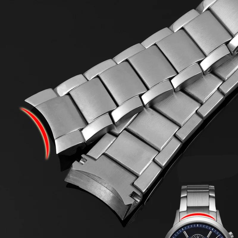 Для Armani Watch Band стальной ремень AR2448 2447 2432 2433 2434 2453 Тонкий стальной — фото 3