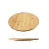 Round Wooden Kitchen Rotating Spice Rack Non-Slip Base Large Capacity Seasoning Bottle Organizer with Metal Frame