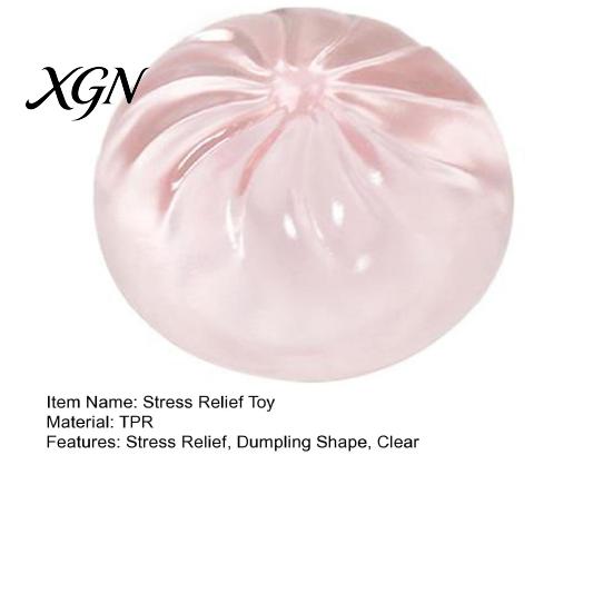 Steamed Bun Sensory Toy Stress Relief Dumpling Squeeze Clear Mini Ball Soft Stretchy Fidget Party Favors