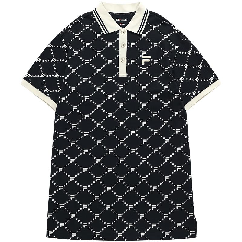 FILA FUSION Women s Polo Collar T-Shirt Dress M