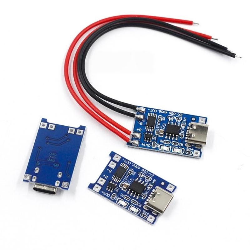 TP4056 Type-C Charging Board 2PCS 3.7V 1A 18650 Lithium Battery Charger Module for Small DIY Gadget Production