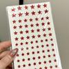 Colorful 3D Face Rhinestone Stickers Silver Star Shape Decal for Cheer Makeup Decorative Scrapbook Face decoration stickers