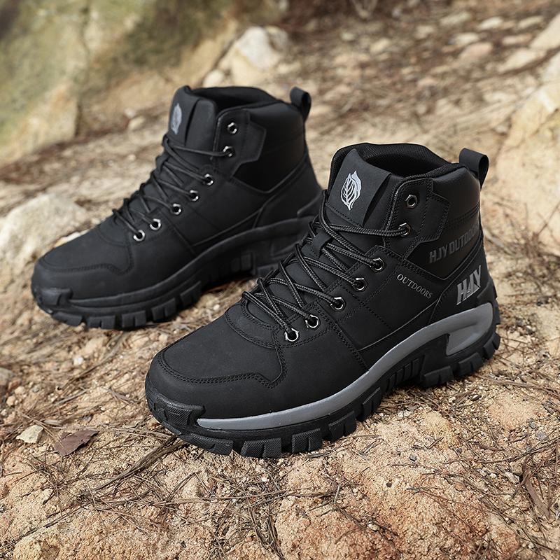 Men's Thick-soled High-top Boots Outdoor Non-slip Lace-up Hiking Shoes for Hiking Camping Trekking All-terrain Outdoor Walking