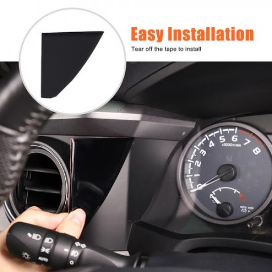 Glossy Black Trument Dashboard Side Cover Trim For Toyota Tacoma 2015-