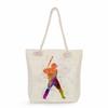 Multifunctional Gymnastics Printed Thick Rope Shoulder Beach Bag Casual Large Capacity Handbag 0244 CLE
