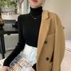 Elegant Women's High-Neck Sweater for Autumn/Winter 2026 - Slim Fit, Thick Knit, Show Thin Base Layer
