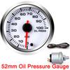 52mm Oil Pressure Gauge Boost Tachometer Voltmeter Air-Fuel Ratio Water Temp Oil Temp EGT Gauge Change 7 Colors Fit for 12V Car